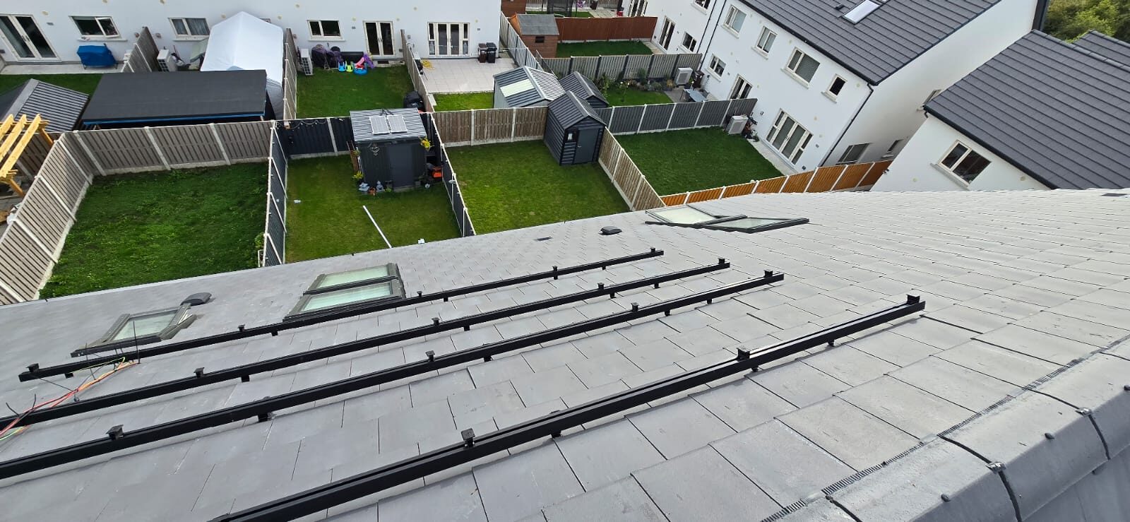 Roof rails installed and ready for solar panels